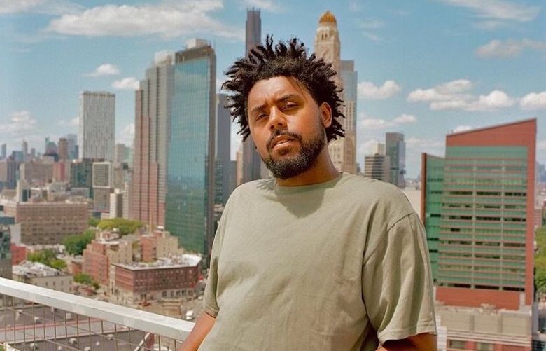 Trevis Bellard, who was shoot at the Rainier Hookah lounge in August,  at Barclays Center overlooking  New York City.
