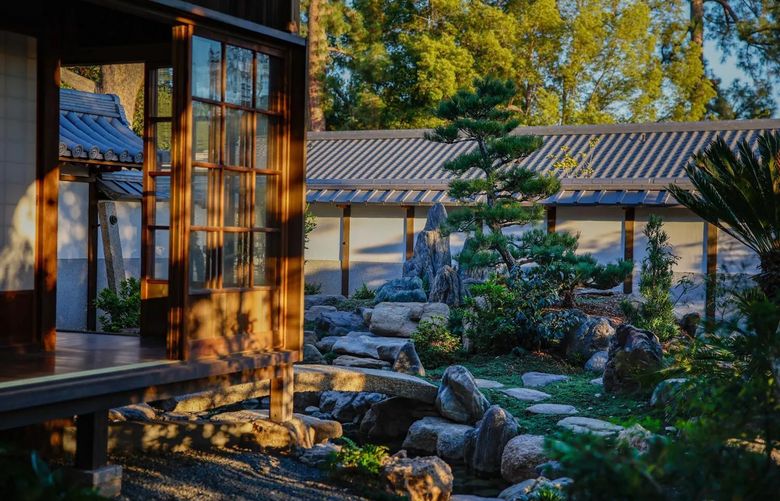The garden courtyard at the 320-Year-Old Japanese Heritage Shoya House at the Huntington Library, Art Museum, and Botanical Gardens on Oct. 16, 2023. in San Marino, Calif. (Jason Armond / Los Angeles Times / TNS)
