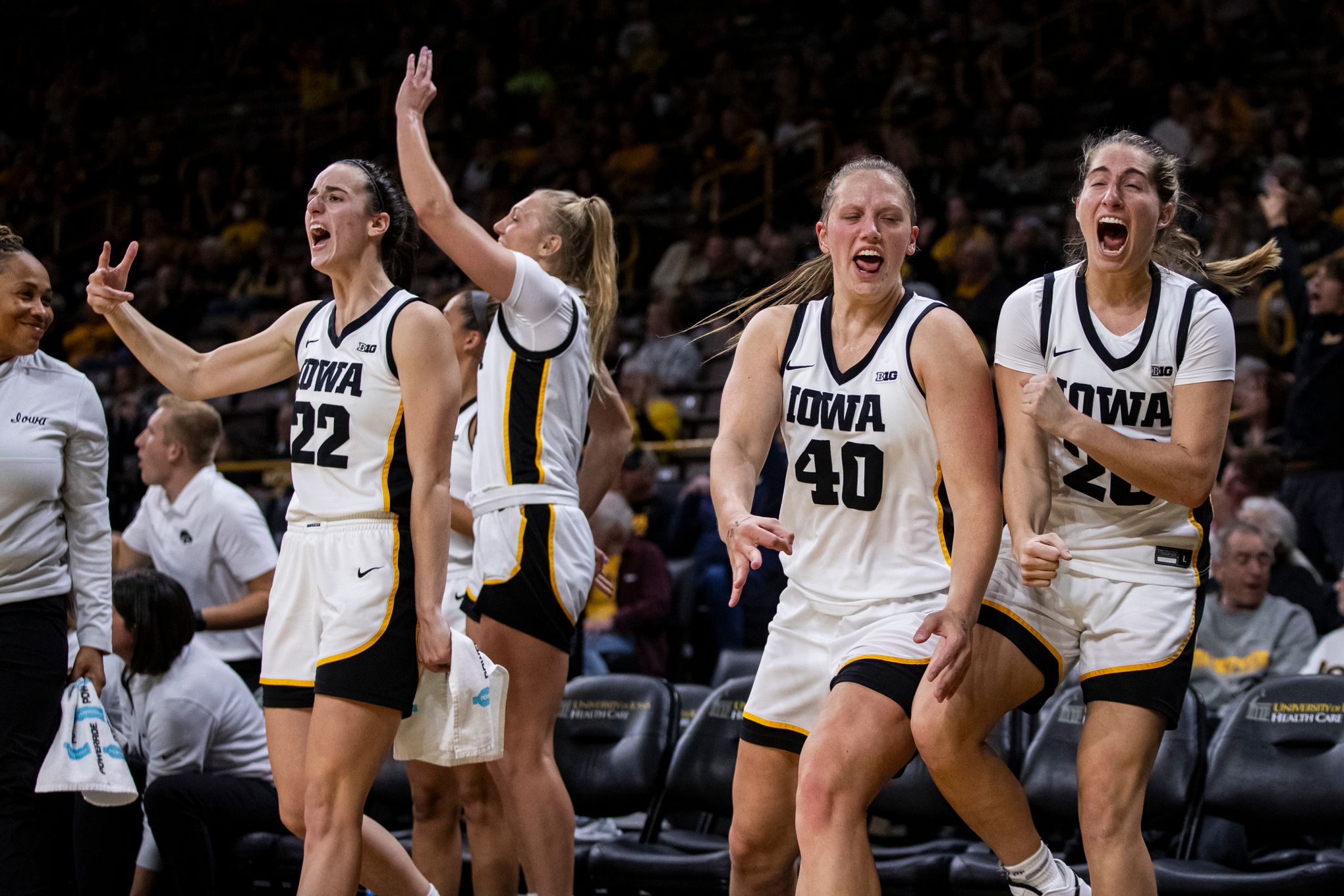 Caitlin Clark can't do it alone. No. 3 Iowa got big boost when Martin and Marshall decided to return | The Seattle Times