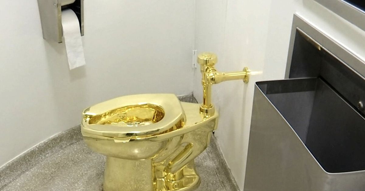 4 men charged in theft of satirical golden toilet titled ‘America,’ at