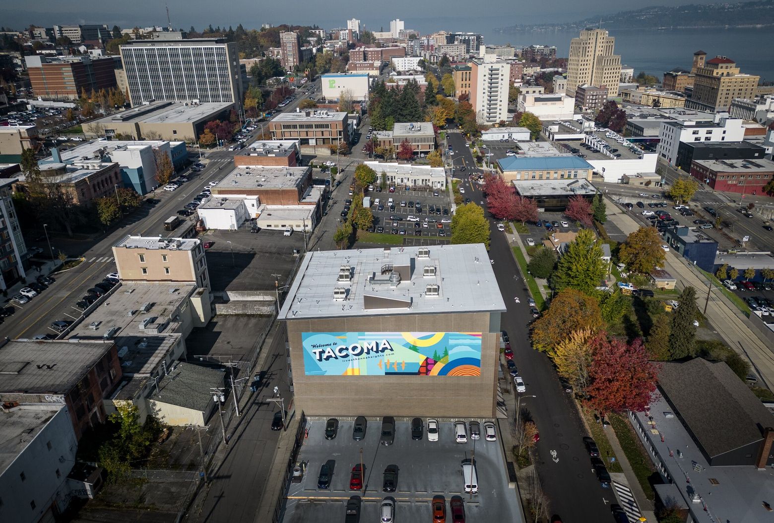aerial shot of Tacoma