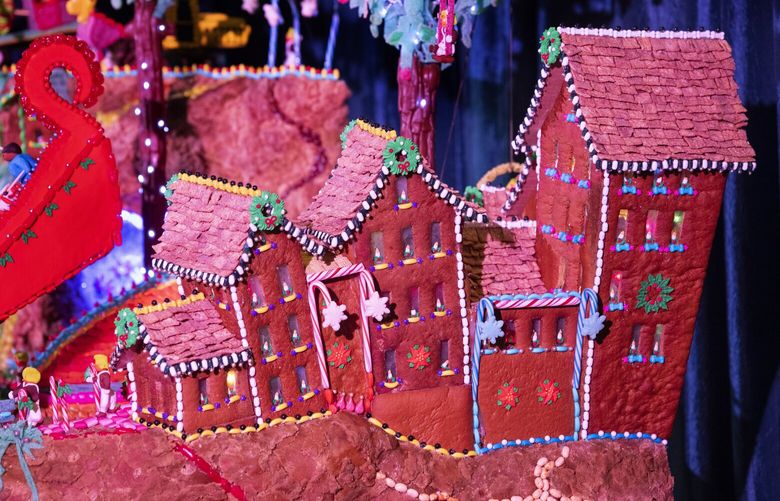There are many details on all of the four gingerbread displays at the Sheraton Grand Seattleâ€™s Gingerbread Village in Seattle Wednesday, November 22, 2023.  This is part of the â€œCompa Loompavilleâ€ gingerbread designed by 4D Architectswith help from First Interstate Bank.

Over the past 29 years, visiting Gingerbread Village has become a local holiday family tradition, and at the heart of the event is a sense of fostering community while giving back. This yearâ€™s theme is inspired by the power of imagination and its ability to foster creativity and innovation, discover new realities, and experience other viewpoints.

The Sheraton Grand Seattleâ€™s 29th Annual Gingerbread Village celebration returns this holiday season with â€˜The Chocolate Factoryâ€™. No golden tickets are required to experience the beloved Seattle holiday event, as Gingerbread Village is a free public event and will be open from November 21, 2023 – January 1, 2024. Viewing hours for Gingerbread Village are Sunday through Thursday from 9:00am to 9:00pm and Friday and Saturday from 9:00am to 11:00pm.

All donations collected at the event, which annually attracts over 200,000 visitors and has amassed over $1 million dollars in donations since its inception, directly benefit the Juvenile Diabetes Research Foundationâ€™s Northwest Chapter.
 225566