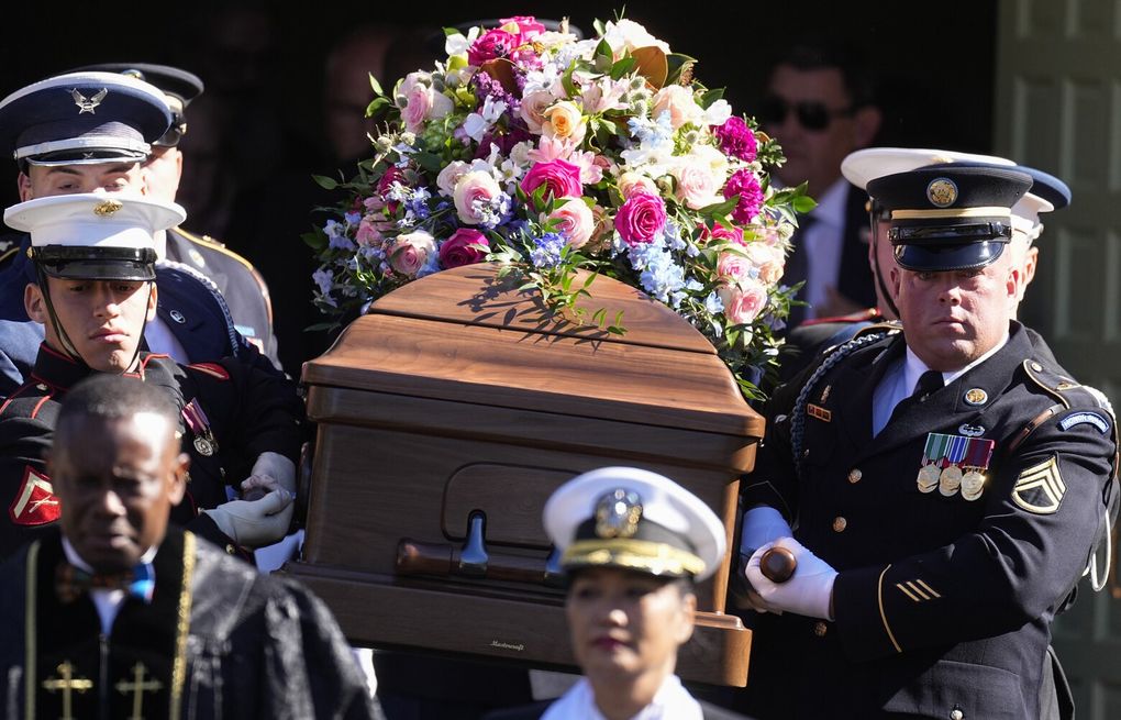 Rosalynn Carter is eulogized before family and friends as husband