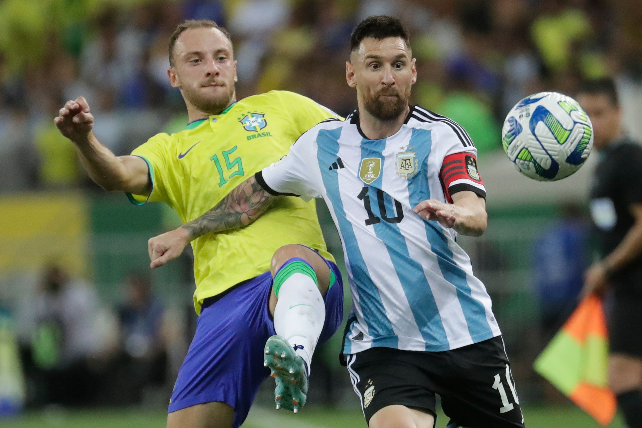 Messi's Argentina beats Brazil in a World Cup qualifying game delayed by  crowd violence