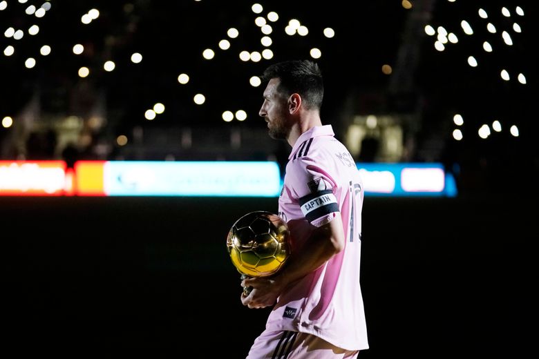 Lionel Messi's 8th Ballon D'Or trophy celebrated by Inter Miami in  exhibition