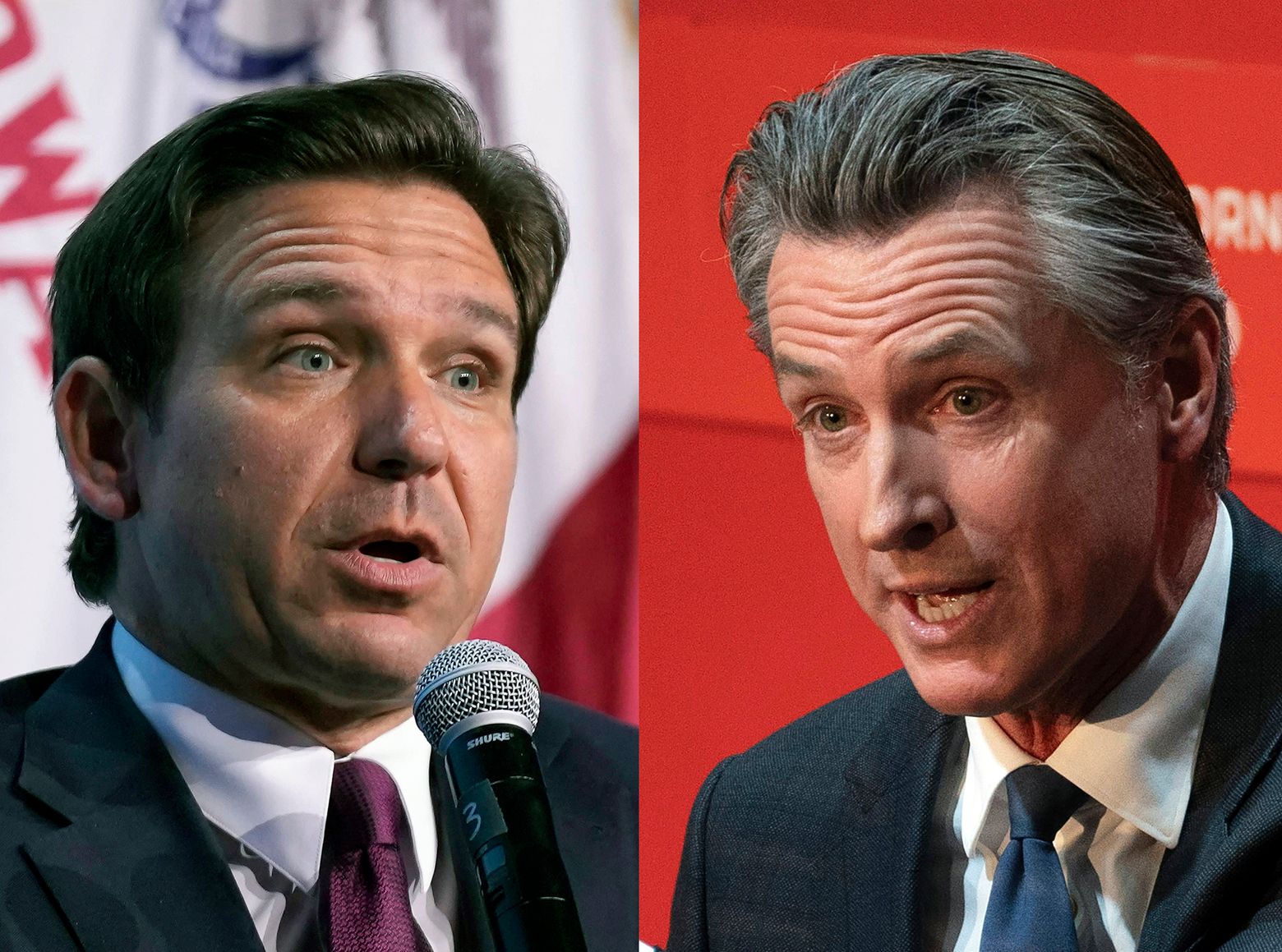 DeSantis and Newsom lob insults and talk some policy in a faceoff between  two White House aspirants | The Seattle Times