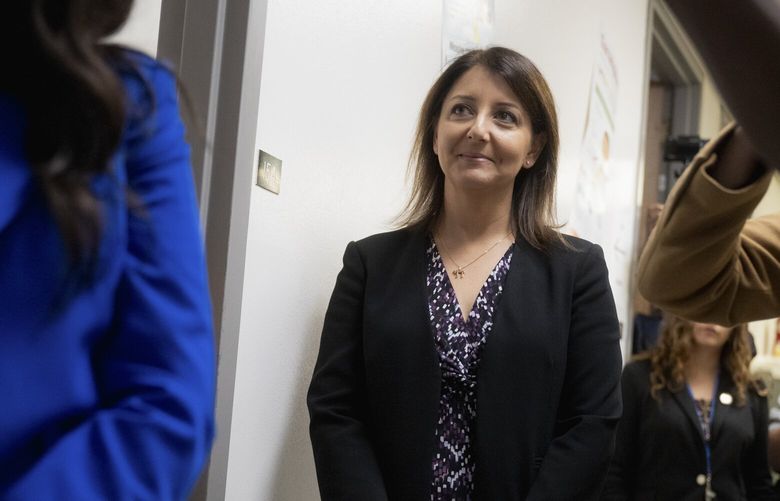 Dr. Mandy K. Cohen, director of the Centers for Disease Control and Prevention (CDC), tours the Dallas County Health and Human Services immunization clinic in Dallas on Nov. 17, 2023. Cohen, the former secretary of health and human services in North Carolina, succeeded Dr. Rochelle P. Walensky as CDC director. (Desiree Rios/The New York Times) XNYT0809 XNYT0809
