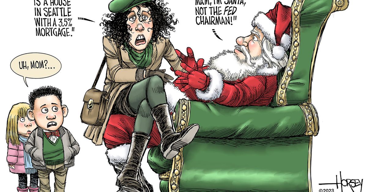 就连圣诞老人也无法帮助西雅图的买房者 | Horsey漫画