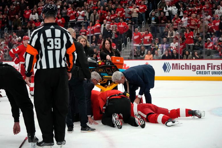 Red Wings captain Larkin injured on hit from behind, Senators pull away for  5-1 victory | The Seattle Times