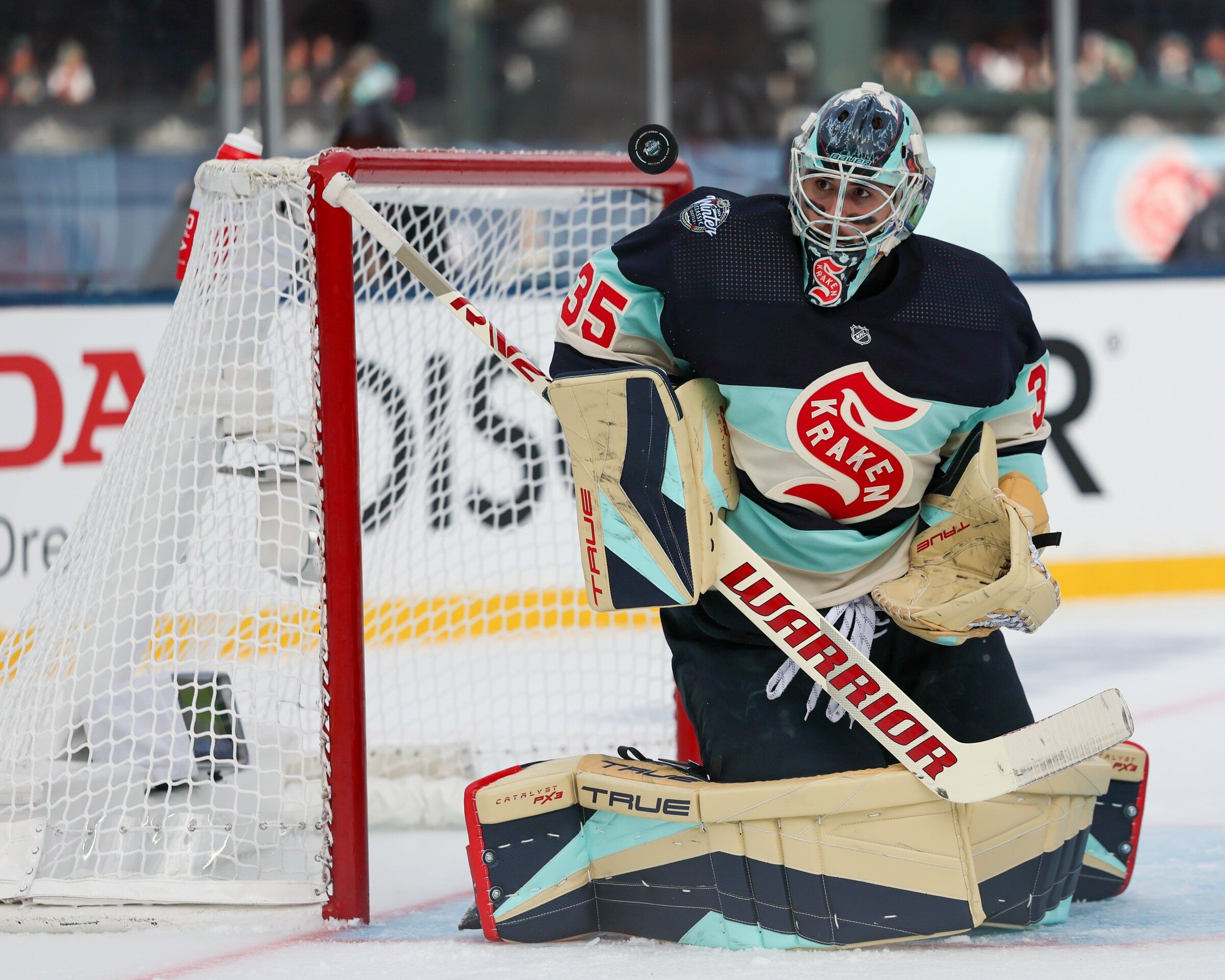 Kraken's Joey Daccord shines in shutout win over Vegas in NHL