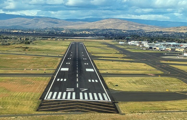 The main runway at the Yakima Air Terminal-McAllister Field.