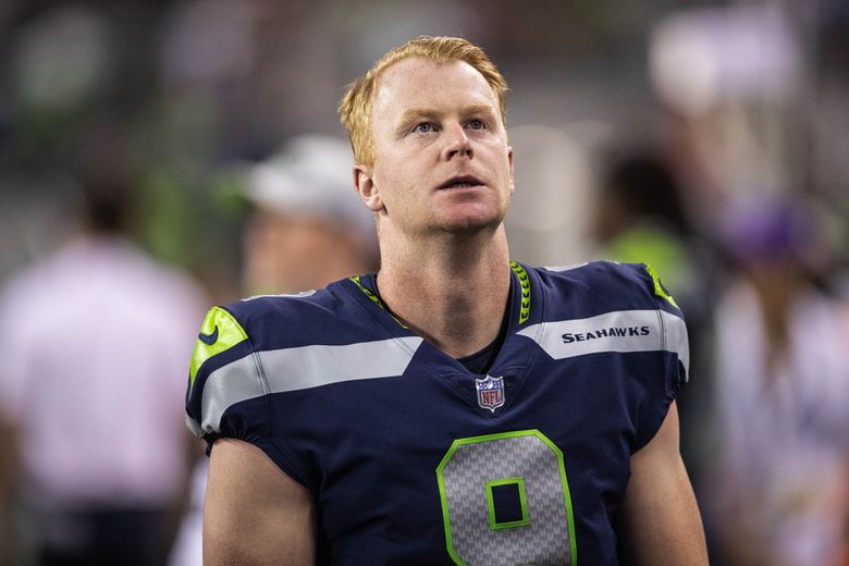 Punter Jon Ryan during a preseason Seahawks game against the Colts in August 2018 at CenturyLink Field in Seattle. (Dean Rutz / The Seattle Times, 2018)
