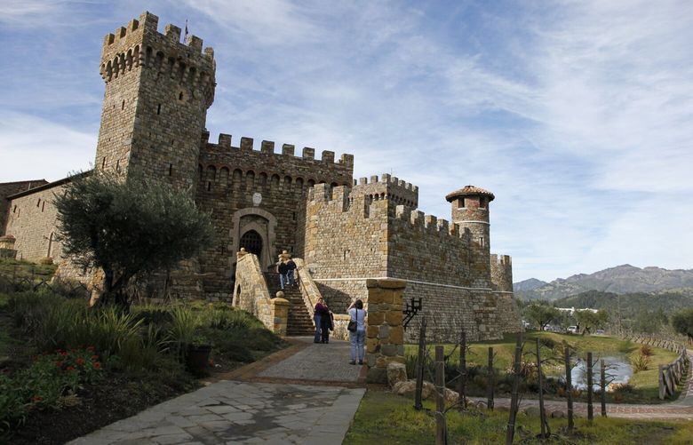 This photo taken Jan. 28, 2010 shows  the Castello di Amorosa, a 121,000 square foot replica of a 13th-century Tuscan castle in Calistoga, Calif. Castello di Amorosa, built by Napa Valley vintner Dario Sattui, has turrets, towers, dungeons and more. Children of all ages are welcome at the castle, which is a real working winery, although you must be 5 or older to take the 60-minute tour or the horse-drawn carriage tours available on Saturdays.    (AP Photo/Eric Risberg) NYLS512
