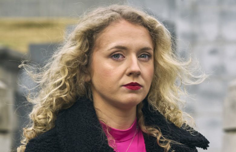 Allie Phillips, a first-time candidate aiming to change Tennessee’s abortion ban, traveled to the Capitol for the opening of this year’s legislative session. MUST CREDIT: Stacy Kranitz for The Washington Post