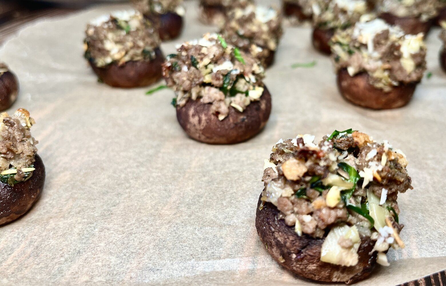 These Stuffed Mushrooms Will Be The MVP At Your Super Bowl Party The   01292024 TZR Stuffed Mushrooms Tzr 120216 