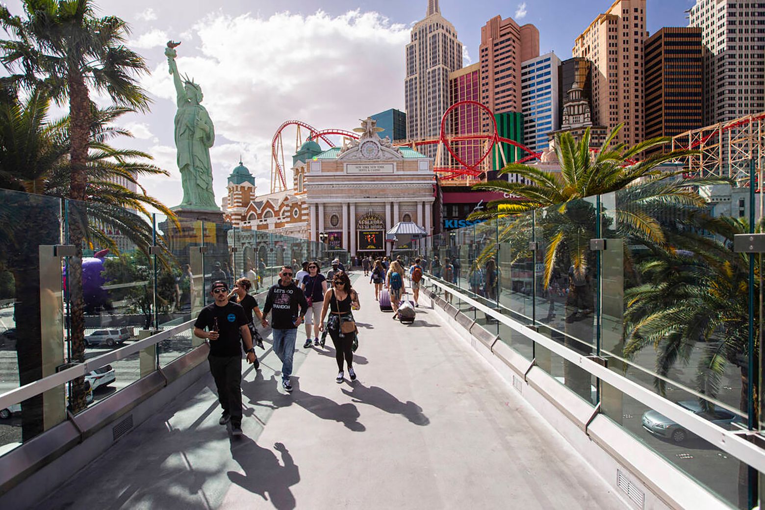 Stopping, standing on Las Vegas Strip pedestrian bridges banned