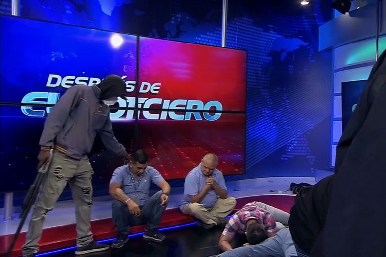 We are on air!” Masked gunmen storm TV studio in Ecuador as gang attacks in  the country escalate | The Seattle Times