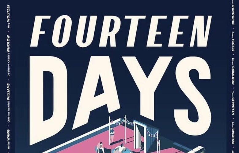 This cover image released by HarperCollins shows “Fourteen Days,” edited by Margaret Atwood and Douglas Preston. (HarperCollins via AP) NYET603 NYET603