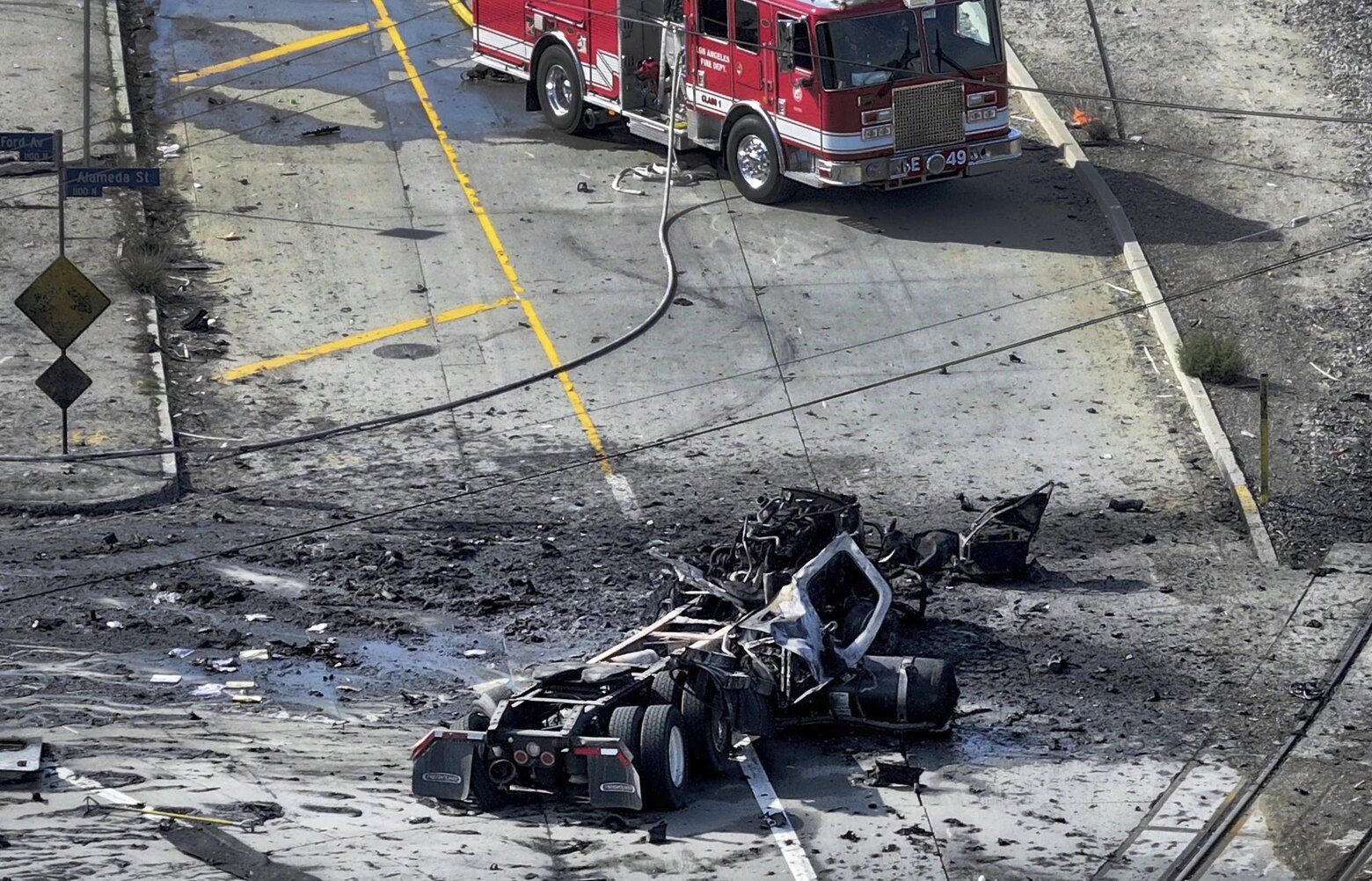 9 Los Angeles Firefighters Injured After Burning Truck’s Fuel Tank ...