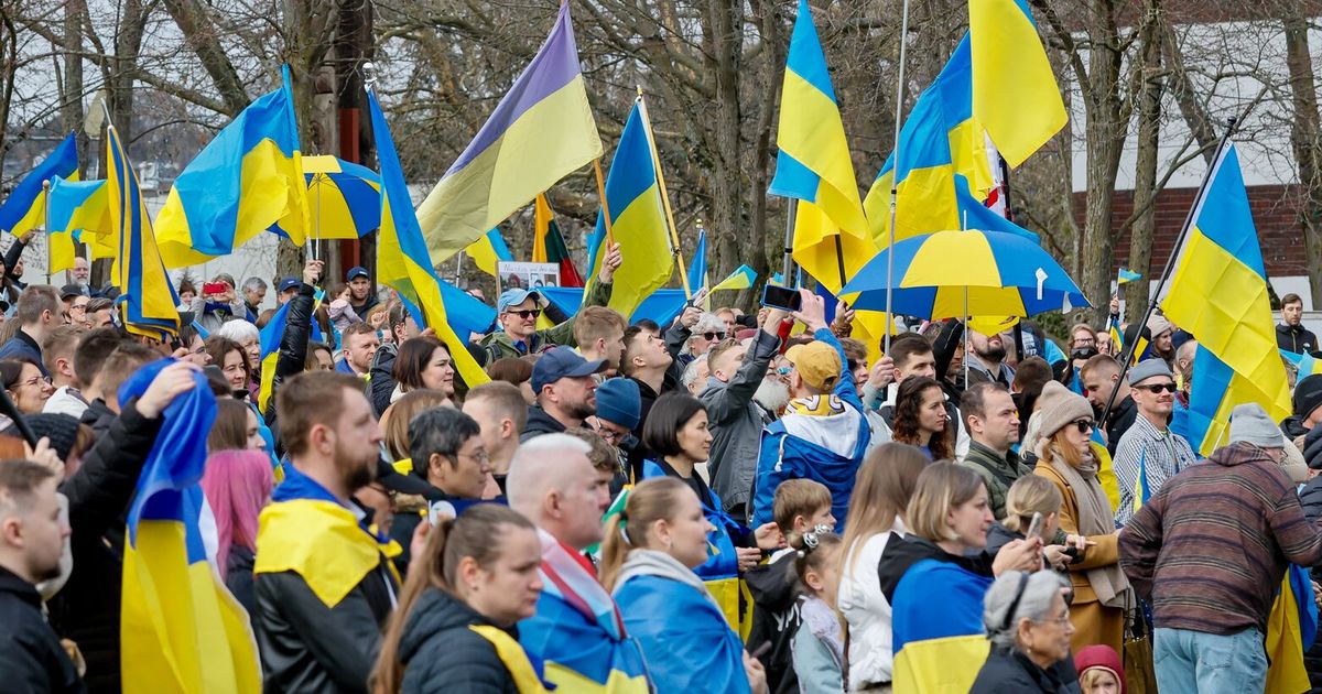 乌克兰人在华盛顿呼吁公众不要忘记2年的俄罗斯冲突