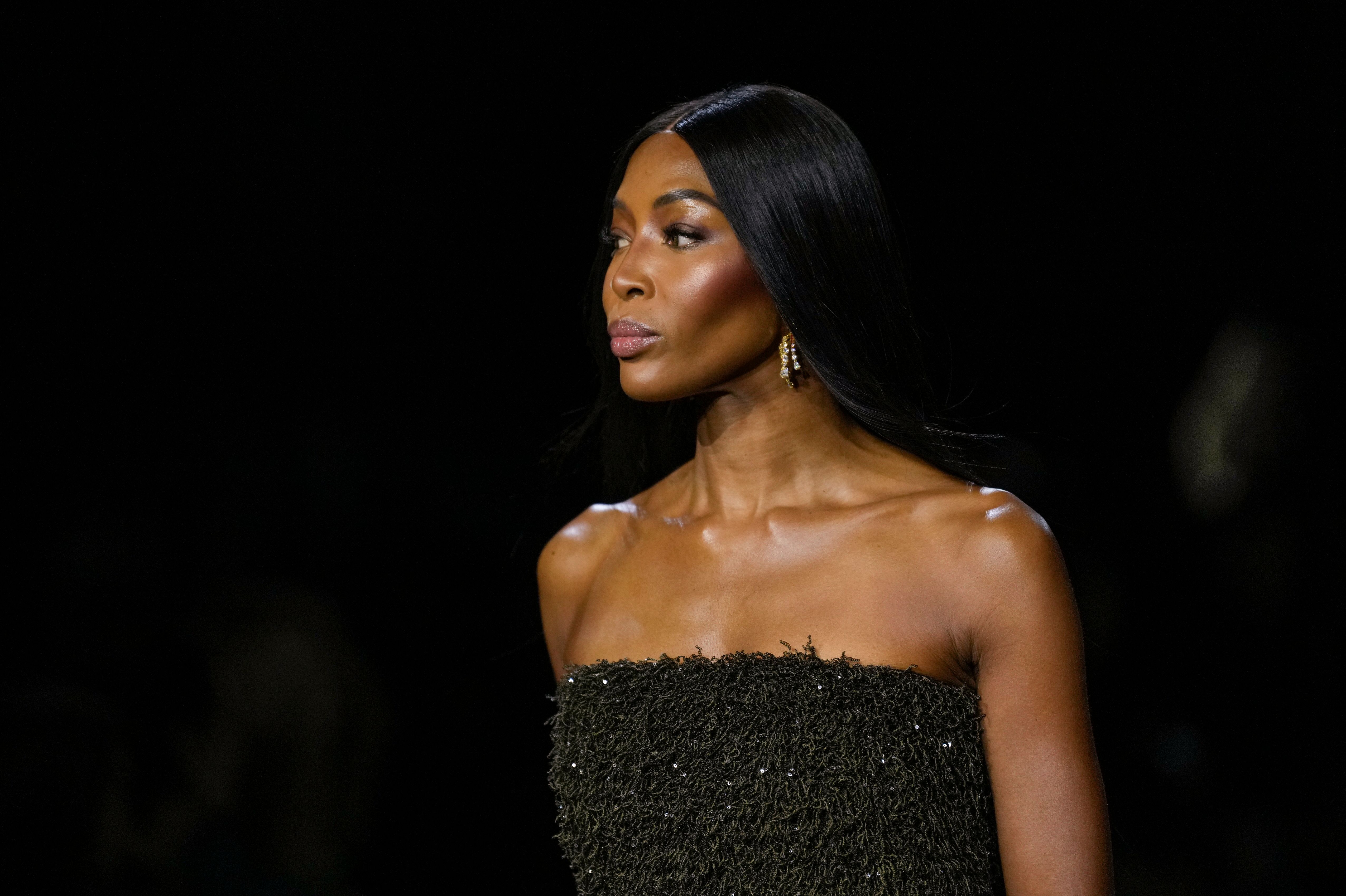 Naomi Campbell walks for star-studded Burberry show at London