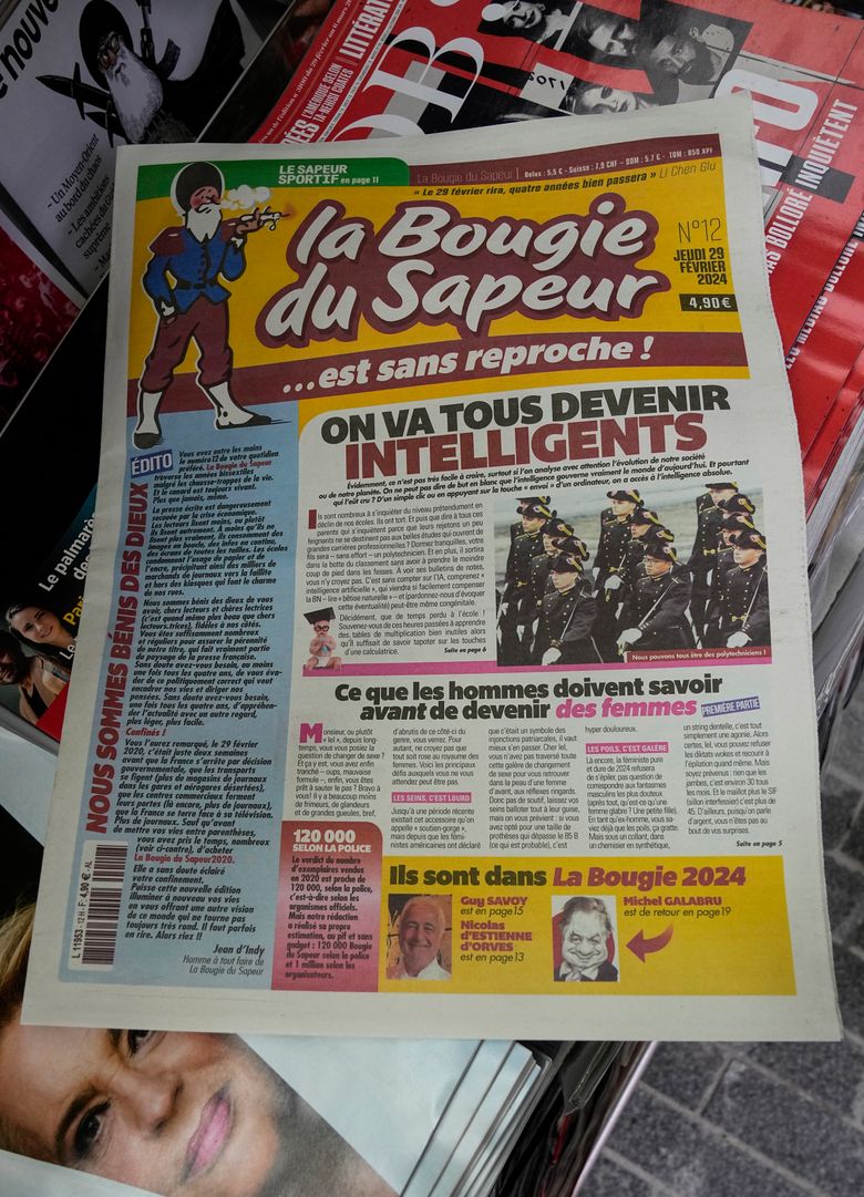 Looking for a leap year lift? Check out this silly French newspaper that  only publishes on Feb. 29 | The Seattle Times