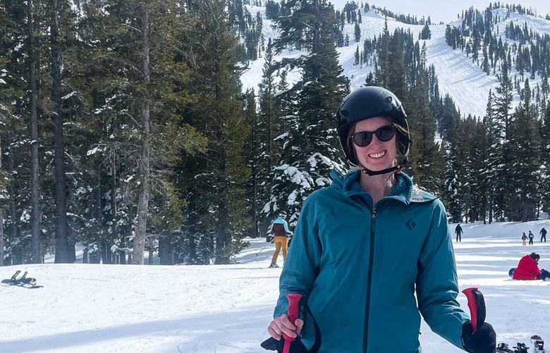 Washington writer Alicia Erickson, who has Raynaud’s, spent this winter diving into winter sports for the first time. She’s shown here at Mt. Rose near Lake Tahoe in California.