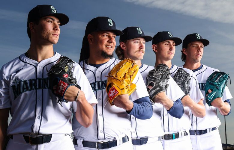 SPECIAL SECTION PORTRAIT
The Mariners’ 2024 starting pitchers, from left, Bryan Woo, Luis Castillo, Bryce Miller, George Kirby, and Logan Gilbert.

Photographed Friday, February 23, 2024 in Peoria, AZ.