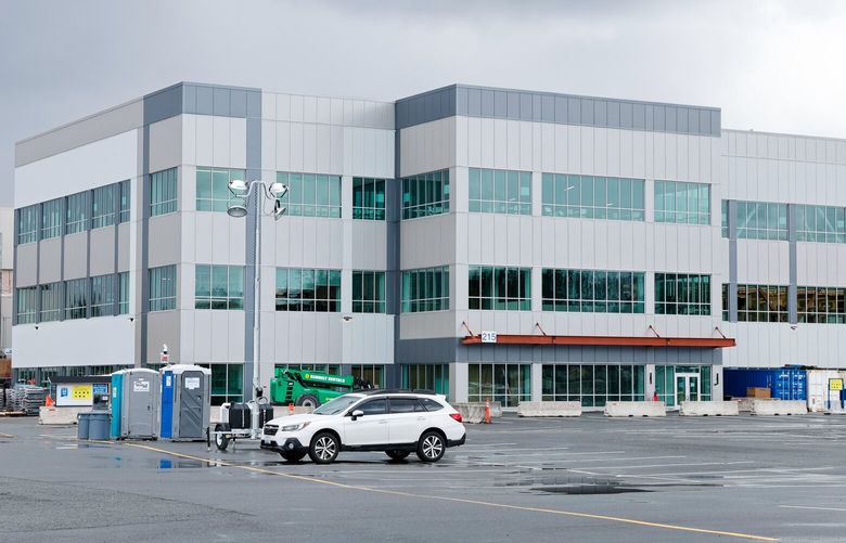 Pfizer, which owns Seagen, is shutting down the plant project that Seagen began construction of 2022. Photographed at 215 Shuksan Way on Monday, March 4, 2024 in Everett, WA.
 226315