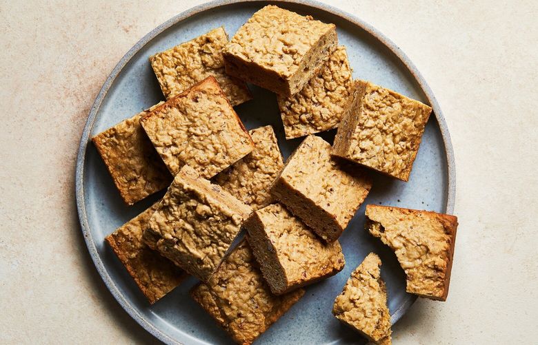 Chew bread. In the South, many Black families have made and eaten chew bread — a dessert similar to a blondie — for generations. Food styled by Simon Andrews. (Armando Rafael/The New York Times) XNYT0866 XNYT0866