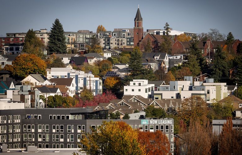 A mix of apartments and single family homes are seen in the Central District,
viewed from Beacon Hill, Wednesday, Nov. 8, 2023 in Seattle.