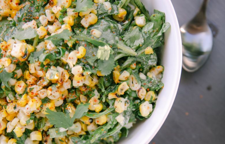 This elote corn salad is a great dish to take to a barbecue or picnic.