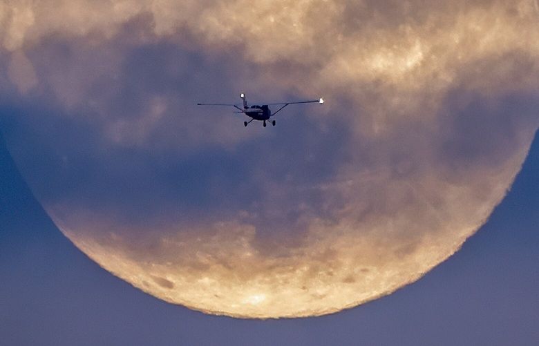 *** READER’S LENS – ONE TIME USE ONLY ***

Steve Piccolo
spiccolo333@gmail.com
Seattle, WA
206-228-2710

Seattle	2024/2/23
“Fly Me to the Moon”

My attempt to photograph the micro full moon (the opposite of a supermoon, this occurs when the moon is near apogee in its orbit around earth) rising behind the city skyline was thwarted by the arrival of a new weather system.  While taking pictures of other subjects as the sun set, I noticed that the moon eventually broke through the low clouds and a light airplane happened to pass in front of it while heading east.”

_2230050-Fly Me to the Moon.jpg
I agree to the Readers Lens Terms and Conditions
02:58:36 21 Apr, 2024