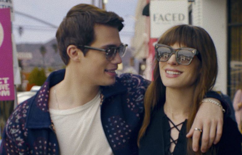 Nicholas Galitzine as Hayes Campbell and Anne Hathaway as Solène in “The Idea of You.”