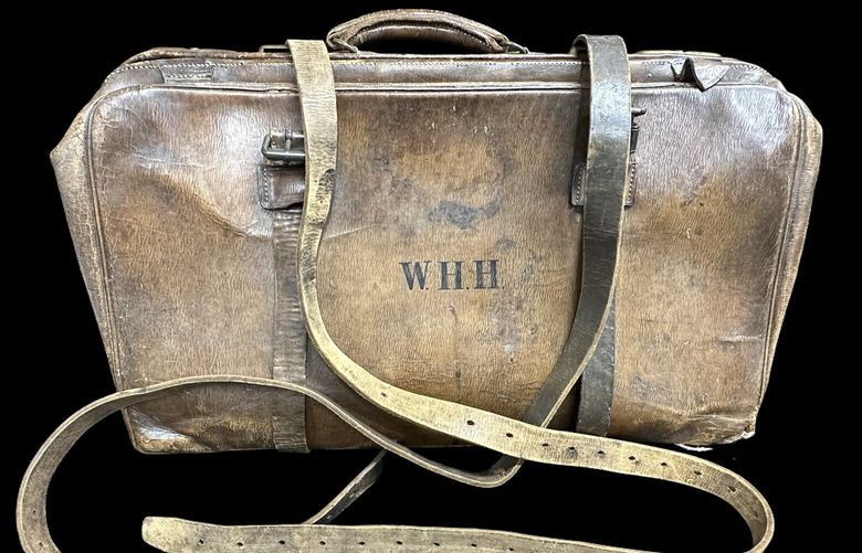 In an undated photo from Henry Aldridge & Son, the violin case of the bandleader Wallace Hartley from among the items up for sale at an auction of Titanic memorabilia and other shipping artifacts. Numerous artifacts from the Titanic, including a violin case, are up for auction this weekend in England. Collectors are ready to pounce. (Henry Aldridge & Son via The New York Times) — NO SALES; FOR EDITORIAL USE ONLY WITH NYT STORY TITANIC ARTIFACTS BY DERRICK BRYSON TAYLOR FOR APRIL 26, 2024. ALL OTHER USE PROHIBITED. — XNYT0745 XNYT0745