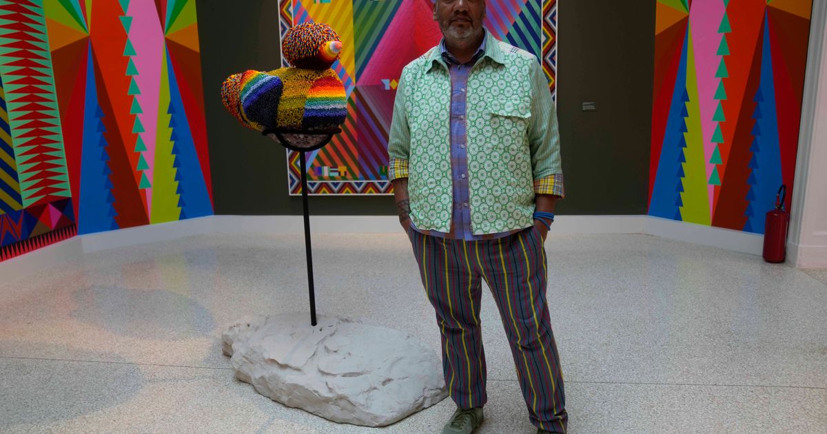 Choctaw artist Jeffrey Gibson is first Native American to represent the US solo at Venice Biennale