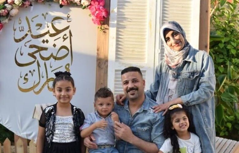 Shireen Abu Qamar with her family before the war. MUST CREDIT: Family Photo