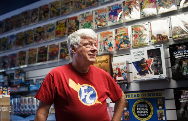 Flying Colors Comics owner Joe Field before his store opens on Aug. 4, 2021, in Concord, California. (Dai Sugano/Bay Area News Group/TNS)
