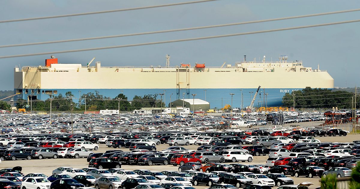 Georgia’s auto port has its busiest month ever after taking 9,000 ...