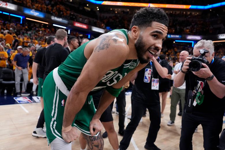 Celtics rally late again to close out Pacers for 4-0 sweep in Eastern  Conference finals | The Seattle Times