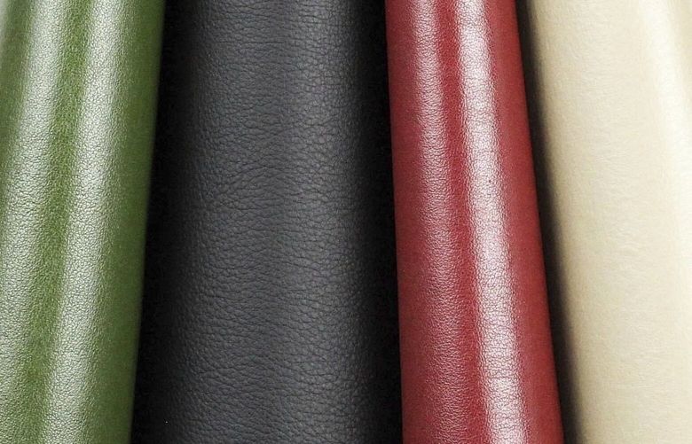 This image released by Marte Cázarez shows four rolls of fabric in various colors, a vegan alternative to leather made from a prickly pear cactus. The plant’s mature leaves are harvested every 6-8 months without damaging the plant. (Marte Cázarez via AP) NYCL206