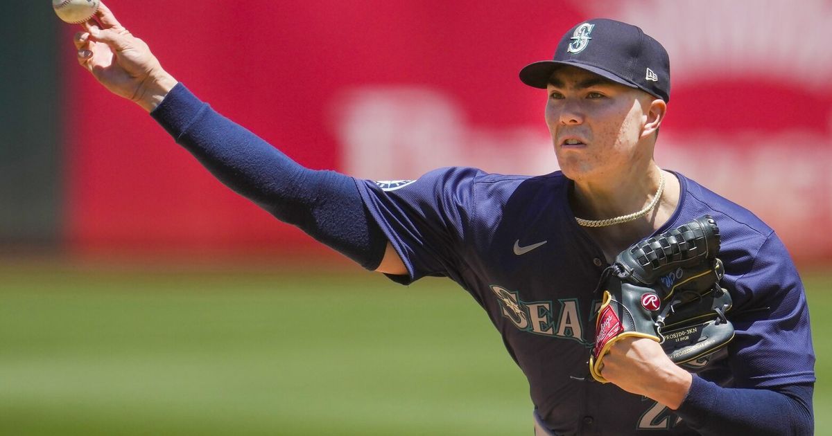 Bryan Woo nearly flawless in return home to Oakland as Mariners blank A’s