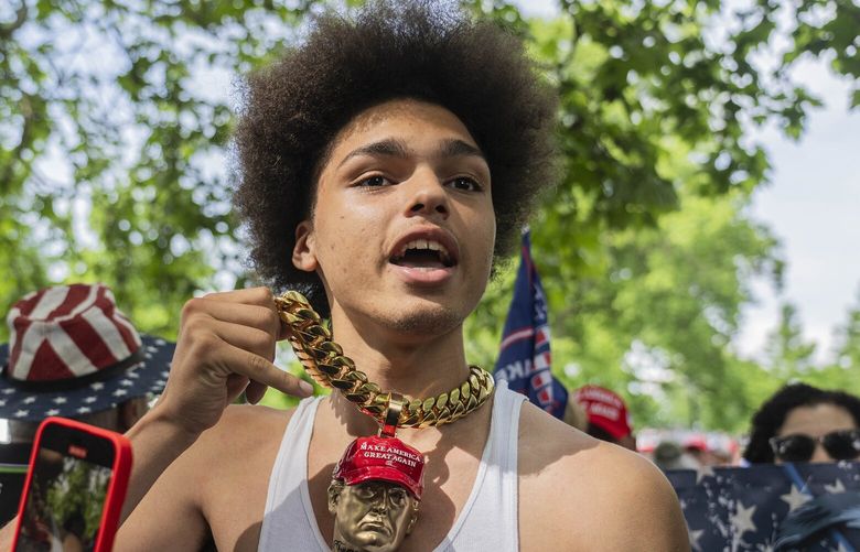 FILE – Attendees at a campaign rally for former President Donald Trump in the Bronx, May 23, 2024. The Republican party is trying to make inroads with Black voters, a key demographic for Democrats, which could swing the 2024 election. (Hiroko Masuike/The New York Times)