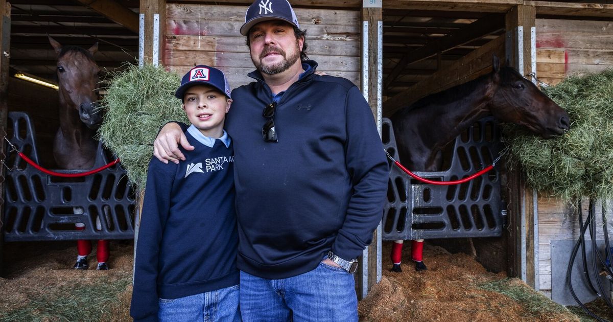 Emerald Downs leading trainer Justin Evans shares passion with son