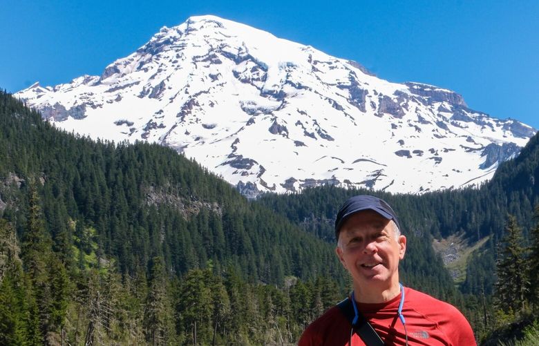 Mount Rainier National Park composer in residence Stephen Lias is pictured near Paradise in early June.