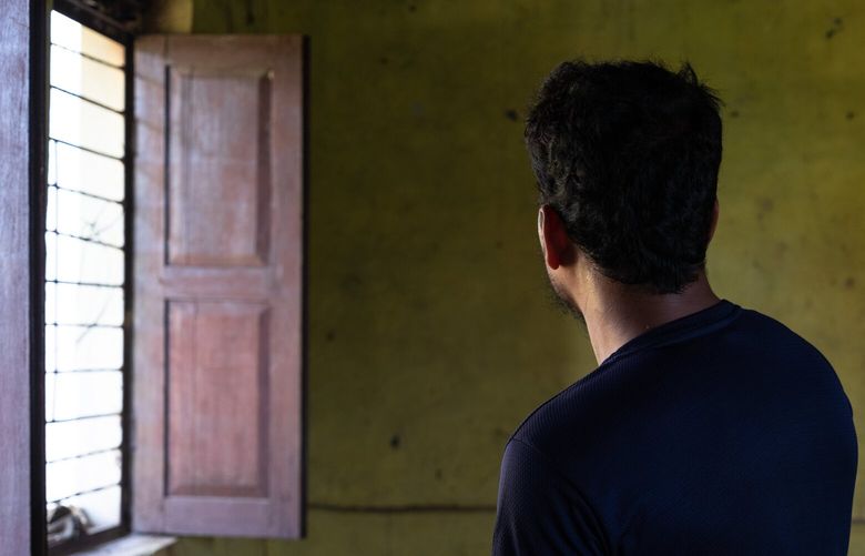 Krishna Bahadur Shahi, a young civil engineer from a village in western Nepal who now lives in Kathmandu, Nepal, on June 8, 2024. Shahi is one of the young Nepali men who are getting ensnared in the shadowy, predatory underworld of human traffickers who supply foreign fighters to the Russian army for its war in Ukraine, and barely escaped with his life. (Uma Bista/The New York Times) XNYT0383