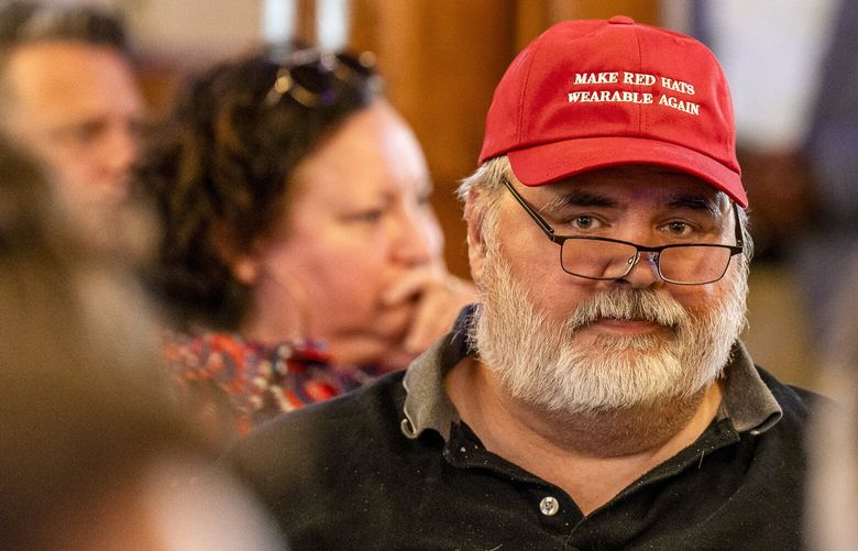 James Wigderson attends a “Principles First” gathering of Never Trumpers in Milwaukee, off-site from the Republican National Convention on Wednesday. MUST CREDIT: Sara Stathas for The Washington Post