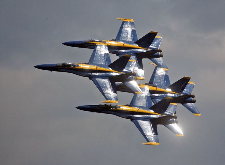 The Blue Angels air show is a Seattle summer tradition at Seafair. You might wonder, &#8220;What does it take to become a Blue Angel?&#8221; You likely would be surprised by the answer. (Greg Gilbert / The Seattle Times, 2011)