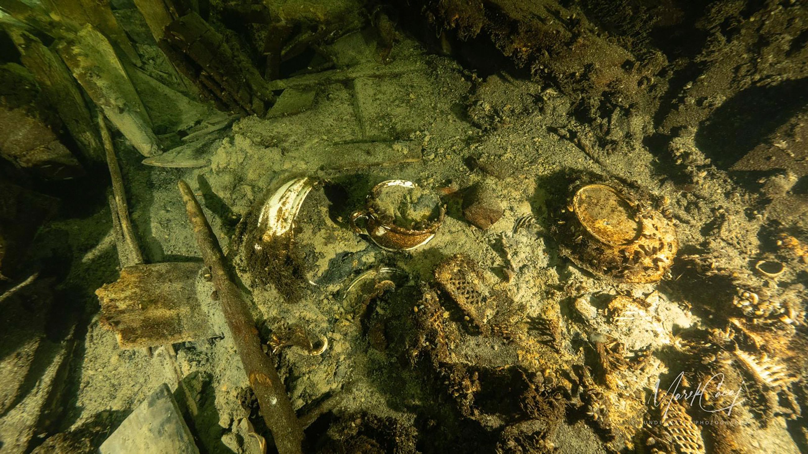 Sunken treasure: Is the champagne nestled in a 19th-century