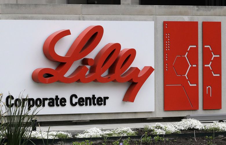 A sign for Eli Lilly & Co. appears outside their corporate headquarters in Indianapolis on April 26, 2017. (AP Photo/Darron Cummings) 